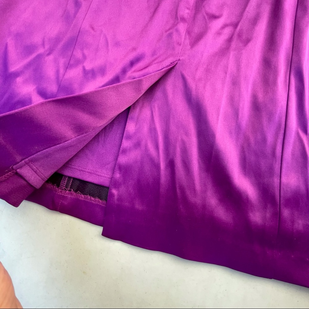 Sangria Purple Cocktail Formal Elegant Bodycon Dress - Picture 4 of 6